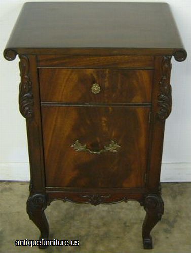Antique Flame Mahogany Nightstand