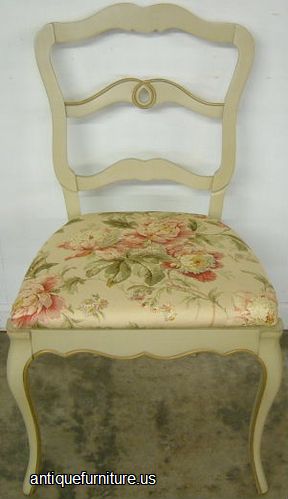 Antique Paint Decorated Desk Chair