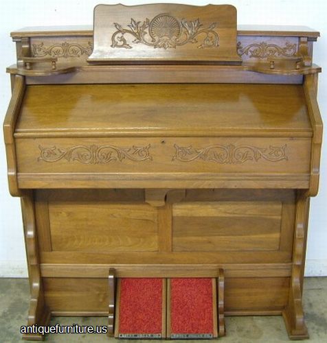 Antique Estey Walnut Pump Organ