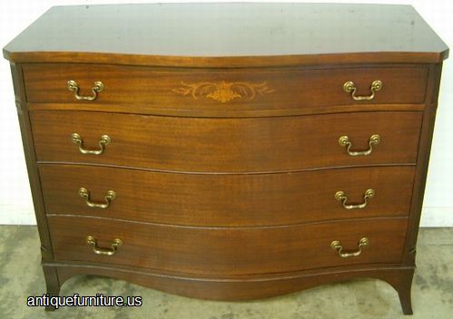 Antique Inlaid Mahogany Dresser