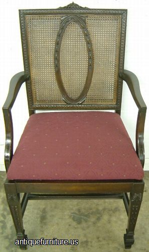 Ornate Walnut Dining Chair Image