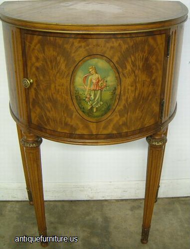 Antique Paint Decorated Nightstand