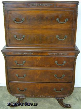 Antique Flame Mahogany Chest