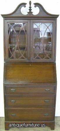 Mahogany Drop Front Desk With Bookcase Image