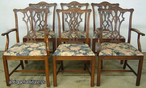 Set Mahogany Dining Chairs Image