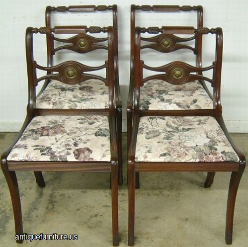 Set Mahogany Dining Chairs Image