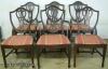  Set Mahogany Shieldback Chairs 