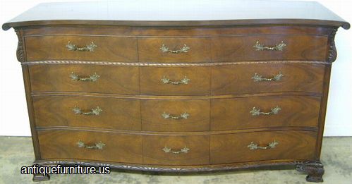 Antique Flame Mahogany Dresser