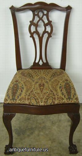 Antique Mahogany Claw Foot Chair