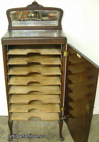 Antique Mahogany Music Cabinet