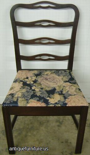 Antique Mahogany Ribbon Back Dining Chair