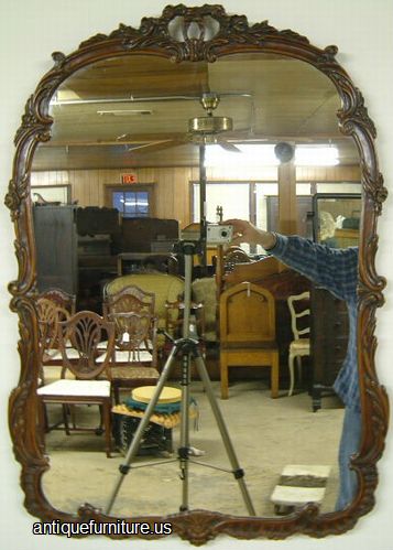 Antique Mahogany Romweber Mirror