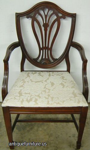 Antique Mahogany Shield Back Dining Chair