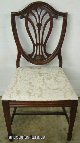 Antique Mahogany Shield Back Dining Chair