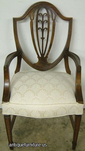 Antique Mahogany Shield Back Dining Chair