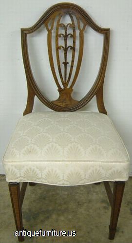 Antique Mahogany Shield Back Dining Chair