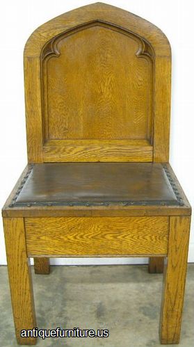 Antique Oak Altar Chair