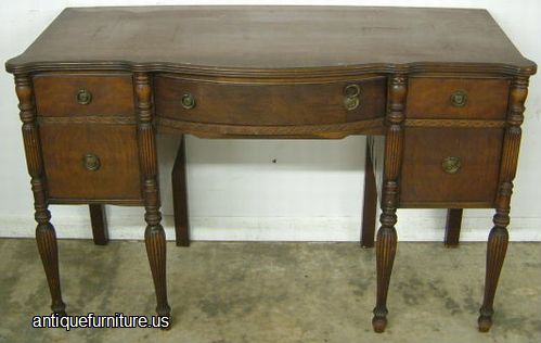 Antique Burl Walnut Vanity