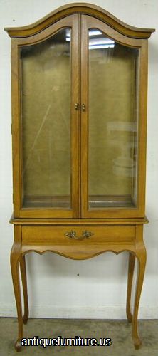 Antique Walnut French Style Curio