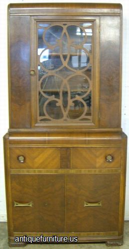 Antique Art Deco China Cabinet