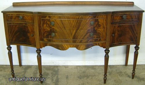 Antique Flame Mahogany Sideboard
