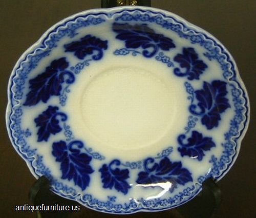 Antique Flow Blue Saucer England