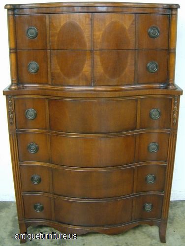 Antique Inlaid Mahogany Chest