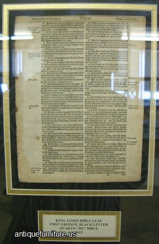 Antique 1613 King James Bible Leaf Quarto He Bible