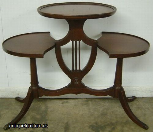 Antique Mersman Mahogany Lyre Base Table