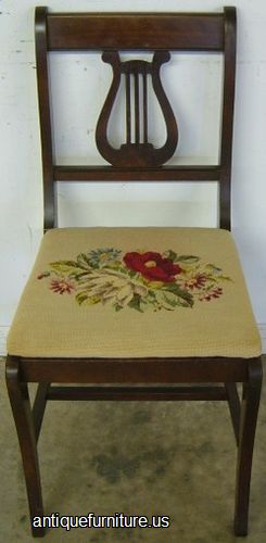 Antique Needle Point Desk Chair