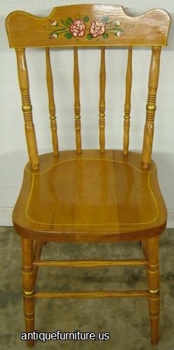 Antique Paint Decorated Dining Chair