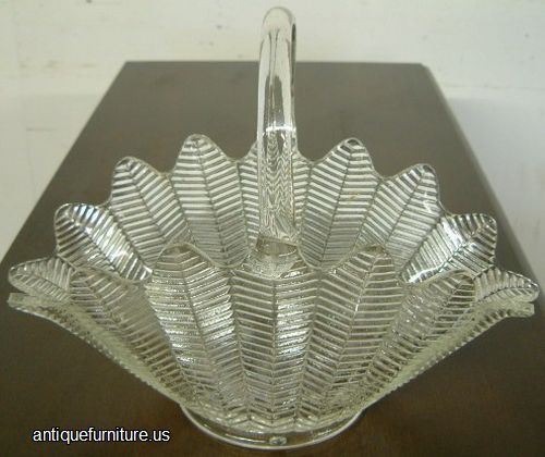 Antique Pressed Glass Basket