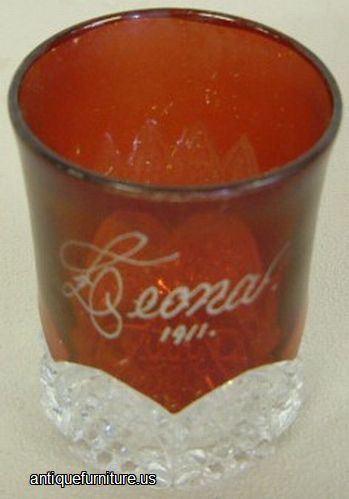Antique Ruby Flash Glass 1911