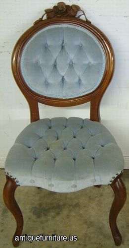 Antique Victorian Style Rose Back Chair