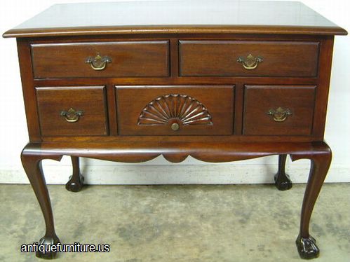 Antique Mahogany Ball Claw Lowboy