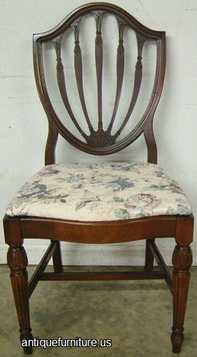 Antique Mahogany Shield Back Desk Chair