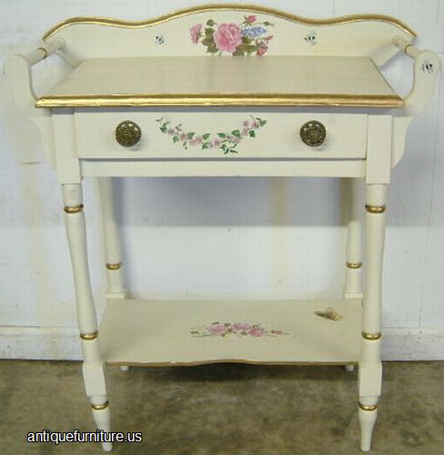 Antique Paint Decorated Washstand