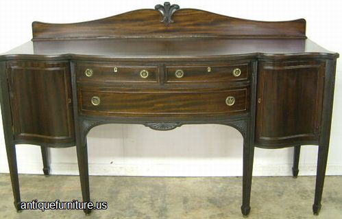 Antique Ribbon Mahogany Sideboard