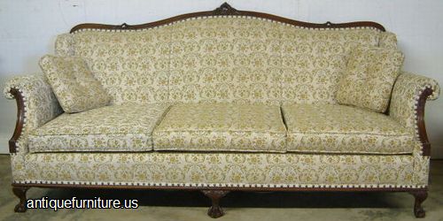 Antique Walnut Ball Claw Sofa