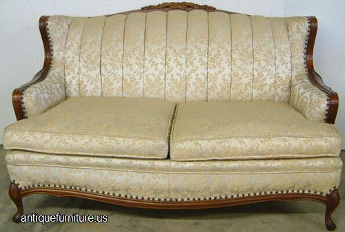 Antique French Style Mahogany Settee