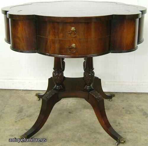 Antique Mahogany Drum Table