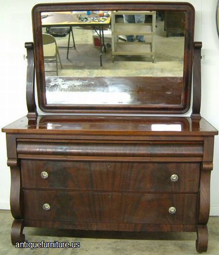 Antique Mahogany Empire Dresser