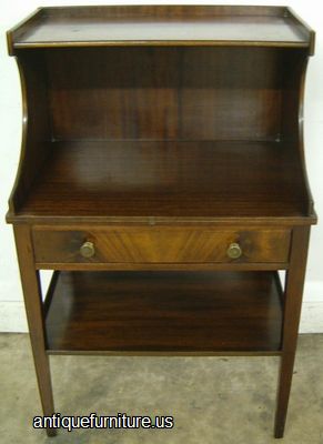 Antique Flame Mahogany Nightstand