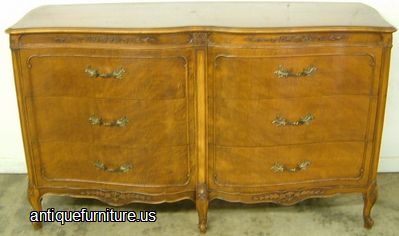 Antique French Burl Walnut Dresser