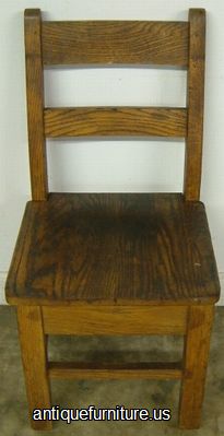 Antique Oak Arts And Crafts Childs Chair
