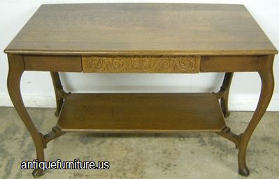 Antique Oak Library Table