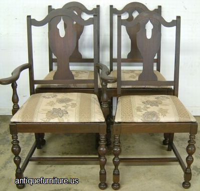 Antique Set Walnut Dining Chairs