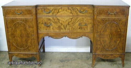 Antique Circassian Walnut Sideboard