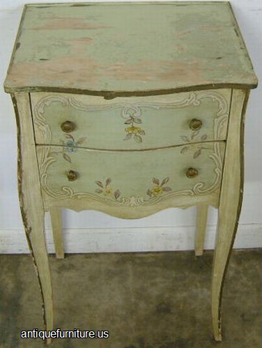 Antique John Widdicomb Paint Decorated Nightstand