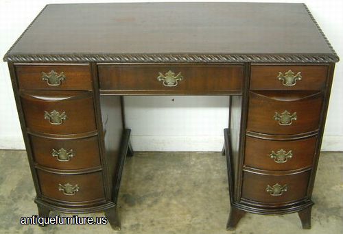 Antique Mahogany Kneehole Desk